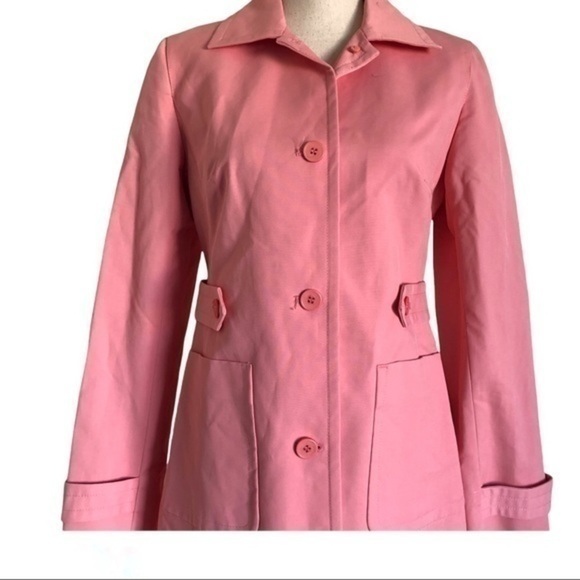 Ann Taylor LOFT Salmon Spring Fall Trench Coat Size S - Picture 7 of 10
